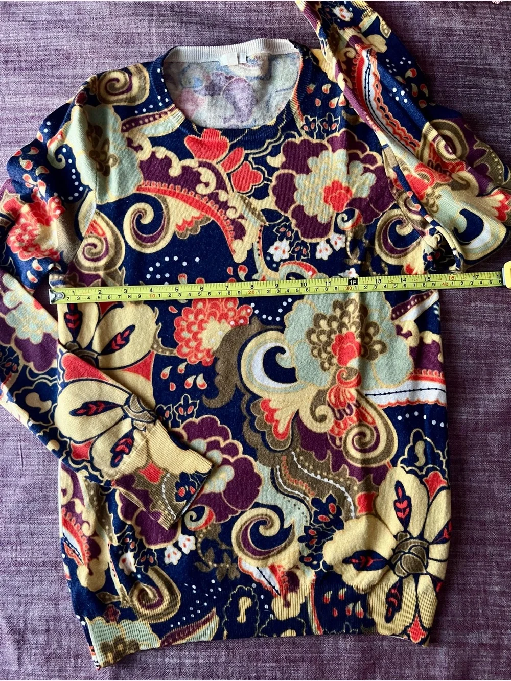 J. Crew women’s size medium Floral Paisley Crewneck Sweater